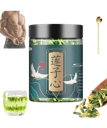 Lotus Seed Core Tea for Men Natural Lotus Seed Heart Tea Lian Zi Xin Tea Dried Lotus Plumule Lotus Embryo Tea Men's Essentials Pure Chinese Herbal Tea (1Pcs)