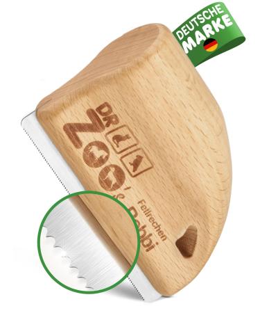 Dog brush Robbi - Short hair curry comb for removing top coat and undercoat from dogs - For small & large dogs Wood For Dogs