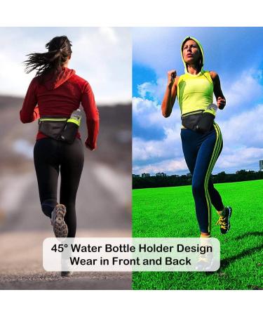 Hydration Waist Pack with Water Bottle Holder - Running Belt Waist Pouch for Men & Women - Includes Phone Holder & Key Pocket - Buy Online on SooperMarket.com