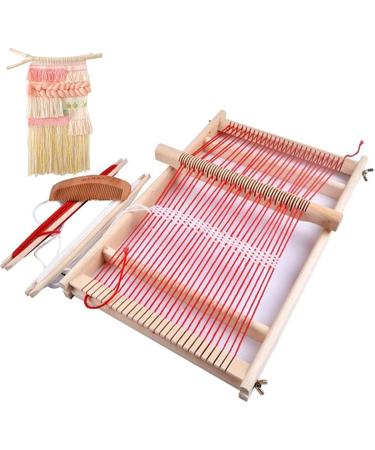 Mikimiqi Wooden Multi-Craft Weaving Loom Large Frame 9.85x 15.75x 1.3 Inches To Handcraft For Kids