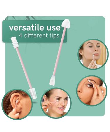 PandaBaw 2 x Extra Soft Reusable Cotton Swabs - Silicone Qtip for Ears & Makeup Removal - Eco-Friendly Pink Ear Swabs - Buy Online on SooperMarket.com