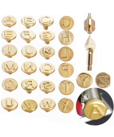 Wood Burning Tips Letters,Wood Burning Alphabet Template for Embossing and Carving Crafts Metal
