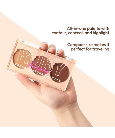 Ruby Kisses 3-in-1 Contour Palette for Oily and Dry Skin - Light - Buy Online on SooperMarket.com