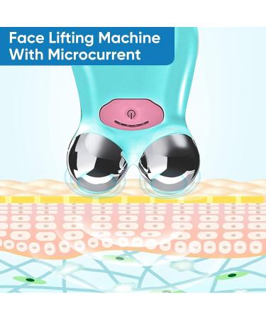 Microcurrent Face & Neck Massager for Wrinkle Reduction and Skin Tightening - Intelligent Facial Device for Contoured Beauty - Blue - Buy Online on SooperMarket.com