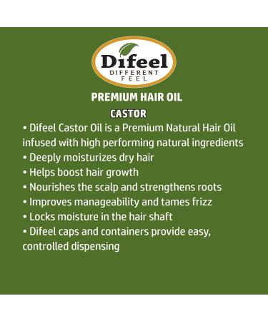 Difeel Premium 99% Natural Castor Hair Oil 7.1 oz (3-Pack) - Nourishing Hair Treatment - Buy Online on SooperMarket.com