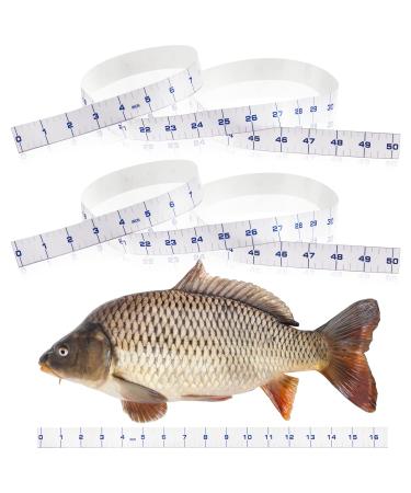 2 Rolls Fish Ruler 50 Inch Self Adhesive Measuring Tape Waterproof Fish Measuring Sticker Fishing Accessories for Boat Kayak