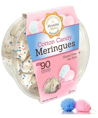 Krunchy Melts Cotton Candy Meringue Cookies - Fat Free, Gluten Free, Nut Free - 90 Calories - Low Calorie Sweet Treats - Buy Online on SooperMarket.com
