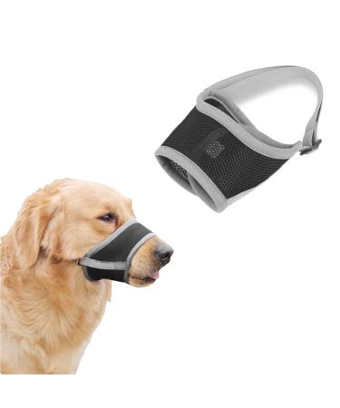 Koboko muzzle medium dogs soft and convenient muzzle muzzle for dogs breathable muzzle for dogs poison bait protection dog muzzle for dogs dogs muzzle (l gray gray l