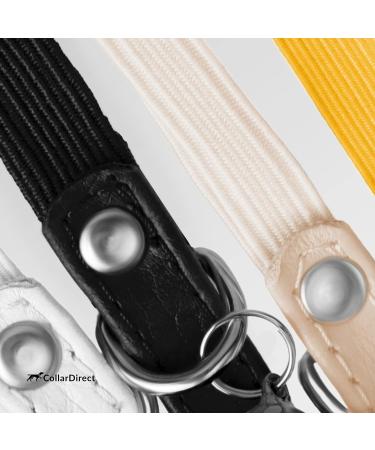 Collardirect Leather Cat Neck Band - Safety Collar with Elastic Belt & Bell | Adjustable 23-28 cm | Available in Black Blue Red Orange Green Pink - Buy Online on SooperMarket.com