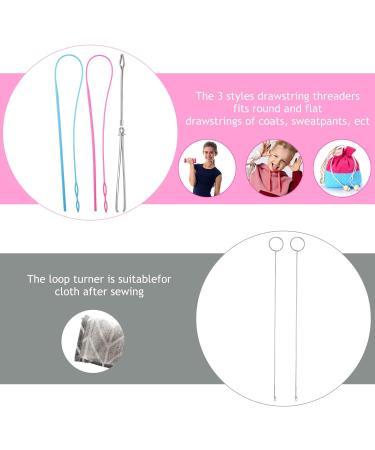 Sewing Loop Kit - 6 Pieces | Loop Turner Hook, Drawstring Threader, Metal Tweezers, Long Turner Tool | DIY Knitting Accessories - Buy Online on SooperMarket.com