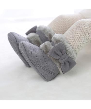 Yinuoday Winter Baby Girls Snow Boots - Warm Prewalker Newborn Shoes, Anti-Slip Infant Gray (6-12 Months) - Buy Online on SooperMarket.com