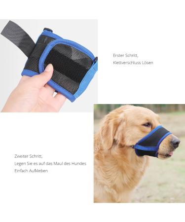 Buy Koboko Breathable Dog Muzzle - Anti-Bite & Anti-Label for Medium & Small Dogs - Blue M - Buy Online on SooperMarket.com