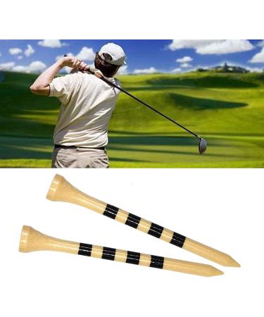 Zivisk Bamboo Golf Tees 100 Count - Strong, Sustainable, Biodegradable - 2-3/4 or 3-1/4 Long - Black & Stripe Design - Buy Online on SooperMarket.com