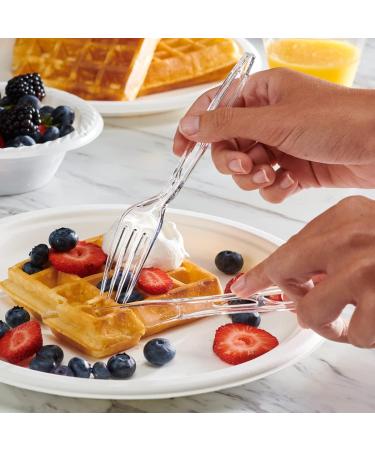 192 Pack Premium Heavyweight Disposable Clear Plastic Silverware - Cutlery Combo Set - Buy Online on SooperMarket.com