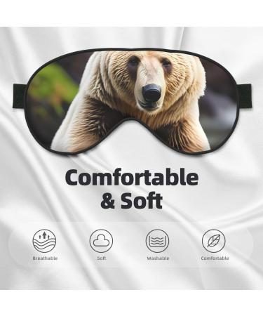 Buy SSIMOO White & Brown Bear Soft Sleep Eye Mask | Breathable Eye Patch for Travel & Relaxation | Perfect Gift - Buy Online on SooperMarket.com