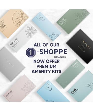 Shoppe All-in-Kit | Aqua Organics 75-Piece Amenity Kit | Bulk 1oz Travel Size Toiletries for Hotels AirBnBs & Vacation Rentals - Buy Online on SooperMarket.com