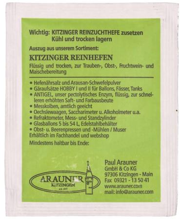 Arauner Kitzinger Hefen chnalz 10 g (2) - High-Quality Yeast for International Baking | Shop Now - Buy Online on SooperMarket.com