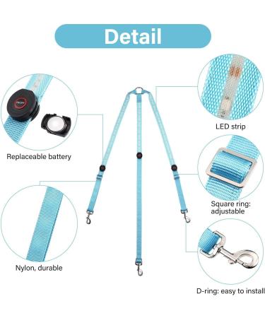 LED Horse Breastplate Collar-Best High Visibility for Horseback Riding-Adjustable-Sturdy and Comfortable Equestrian Safety Gear-for Night Horse Riding (Blue) - Buy Online on SooperMarket.com