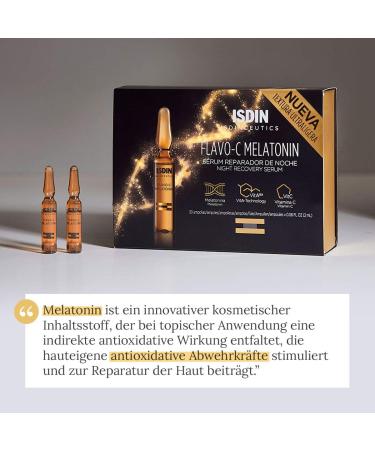ISDIN Flavo-C Melatonin Night Repair Serum (10 ampoules) | Antioxidant Skin Defense Booster - Buy Online on SooperMarket.com