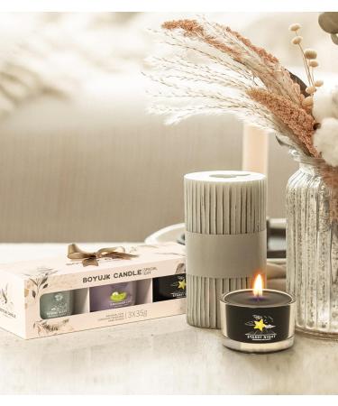 Fragrance Candle Gift Set for Women | 6 Relaxation Candles for Anxiety | Special Collection in Blue Purple & Black - Buy Online on SooperMarket.com