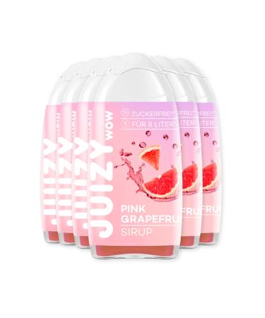 Juizy WoW syrup sugar -free |6 x 65ml pink grapefruit taste - up to 72l natural beverage syrup |Zero calories |Vegan 6 Series Bundle |Beverage concentrate finished drink |More Juice - Less Calories Pink Grapefruit 6 x 65 ml