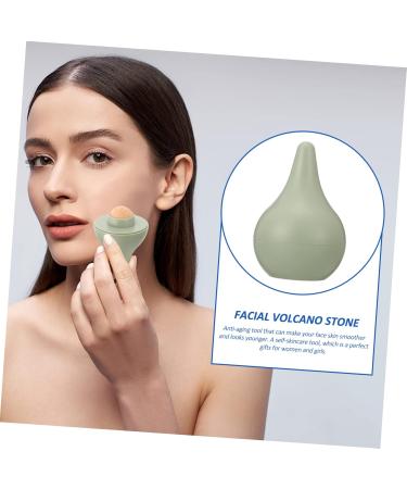 Housoutil Oil-Absorbing Ball Roller for Oily Skin - Nutragina Healthy Skin Tool - Smooth Skin Massaging Volcano Stone Bead - Facial Skincare Solution 7.5x5x5CM Green - Buy Online on SooperMarket.com