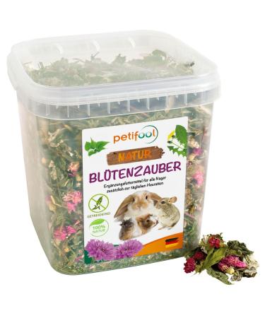 Petifool flower magic 360g - supplementary feed for rodents - natural rodent feed for rabbits guinea pigs hamsters chinchilla & more - without artificial additives - 100% nature -like feed