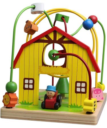 Sky-Blue L10062 Wooden Mototrik Loop | Colorful Labyrinth Farm Toy for Kids | International Shipping Available - Buy Online on SooperMarket.com