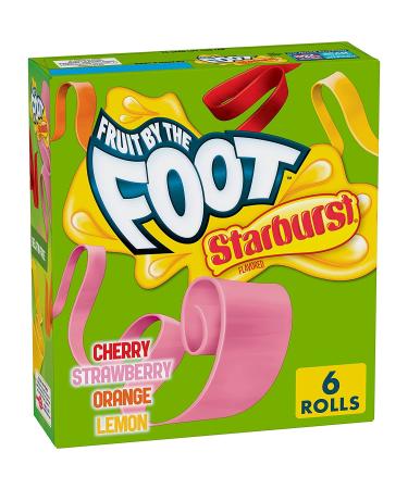 Fruit by the Foot Fruit Flavored - Starburst - Assorted Flavours - 6 Rolls per box.