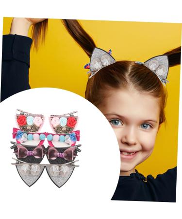 Vaguelly 4 Pairs Cat Ears Hair Barrette Hair Clips Animals Ears Hair Barrette Hair Accessories Girl Headdress Cat Ears Cat Ears Hairpins Cat Ears Hairpins - Buy Online on SooperMarket.com