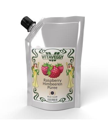 Vitaveggy raspberry-fruit puree 1kg from food-united raspberry-fruit-puree for raspberry-smoothie juice strawberry-rimberry-sorbet cocktail shake without aroma color and preservatives (1)