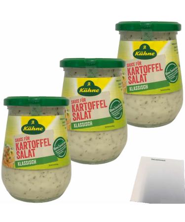 K hne Potato Salad Sauce Classic 3-Pack (3x250ml Glass) + usy Block