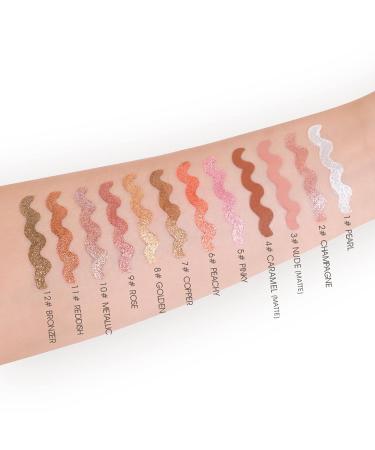 CCbeauty Matte Eyeshadow Stick Set - Cream Eye Shadow Pencil Kit for Hypoallergenic Longwear Metallic Glitter Eyeliner - Nude 03 - Buy Online on SooperMarket.com