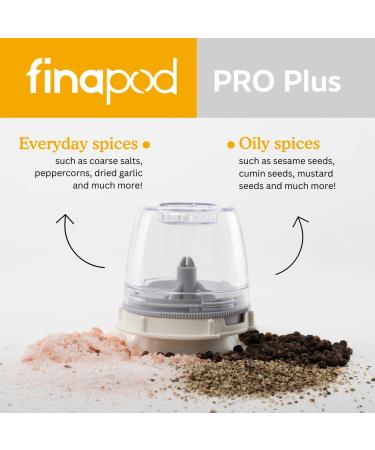 FinaMill Interchangeable Spice Pod: FinaPod PRO Plus - Grinds Salt, Pepper, and More - Buy Online on SooperMarket.com