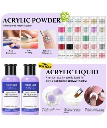 29 Colors Acrylic Nail Studio Set: 60ml Acrylic Liquid 72W UV Lamp & Gel Nail Design Starter Kit - Buy Online on SooperMarket.com