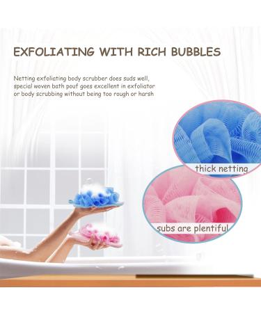 Bleu Bath Exfoliating Body Loofah Mitt Pad (2 Pack) with Elastic Hand Strap - Shower Sponge Scrubber - Buy Online on SooperMarket.com