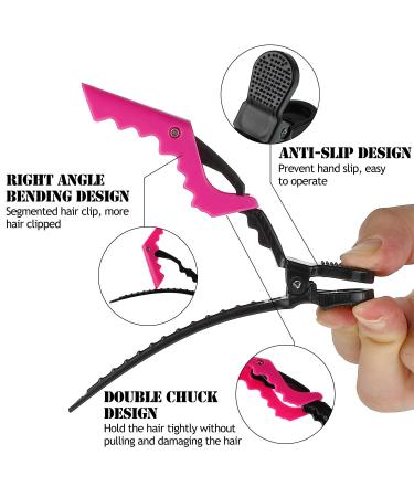 2-Piece Parting Comb & 6-Piece Hair Clip Set for Women - Rat Tail Cutting Comb with Wide & Fine Teeth | Salon Hairdressing Tools - Buy Online on SooperMarket.com