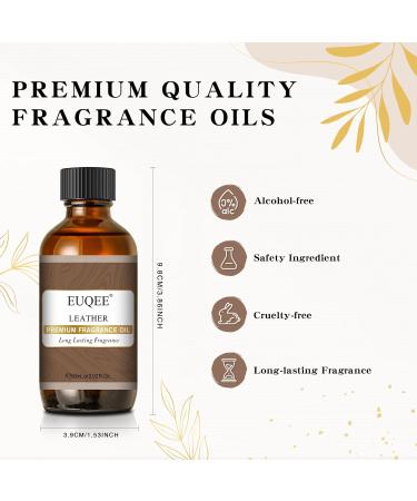 EUQEE Leather Fragrance Oil 60ml - Premium Grade Aromatherapy & DIY Candle Making Essential Oil - Buy Online on SooperMarket.com