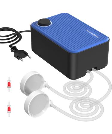 Forever Speed Aquarium Air Pump - Ultra Quiet 8W 480L/H Adjustable Oxygen Pump for 80-600L Tanks - Double Air Holes for Maximum Oxygen Supply - Buy Online on SooperMarket.com