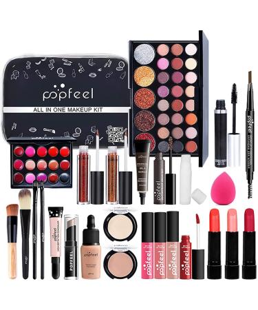 Professional make-up set cosmetics make-up case eyeshadow concealer lip gloss powder foundation powder blushing makeup pallet set gift set rich colors cosmetics kit make-up for women