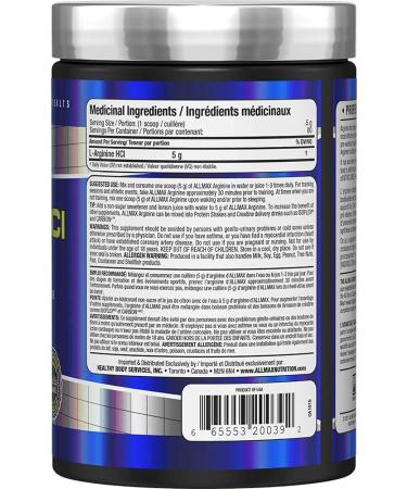 ALLMAX Nutrition Arginine Hcl - Maximum Strength + Absorption - Pharmaceutical Grade 400g 400 g (Pack of 1) - Buy Online on SooperMarket.com