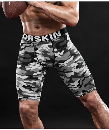 DRSKIN Men's Compression Shorts - Black Camo Gray Red Black - 4 pack Large - Buy Online on SooperMarket.com