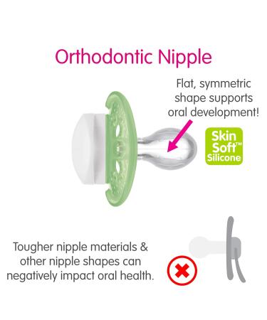Mam Night Glow in the Dark Silicone Pacifier for Boys 6+ Months - 2-Pack | Mam Baby Products - International Shipping Available - Buy Online on SooperMarket.com