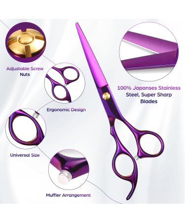 Wenshall Professional Hair Scissor for Hairdressers & Barbers - Stainless Steel Hair Cutting Shears (6.5 inch, Purple) - Buy Online on SooperMarket.com