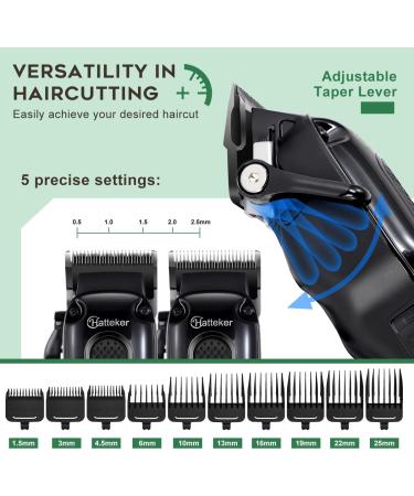 Buy Hatteker Professional Hair Clippers for Men | Cordless Clippers & Trimmers Set | Rechargeable Beard Trimmer - International Shipping Available - Buy Online on SooperMarket.com