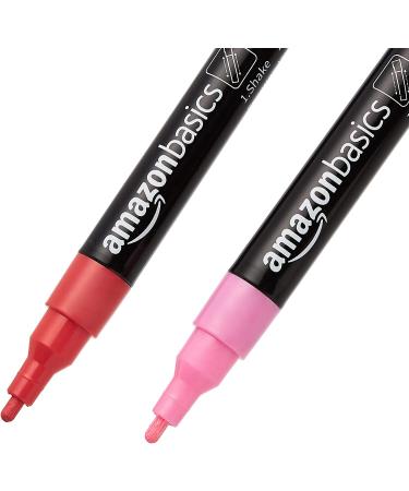 Amazon Basics Bullet/Chisel Reversible Tip Chalk Markers  Bright Colors  Fine Point Bright Colors Fine Point - Buy Online on SooperMarket.com