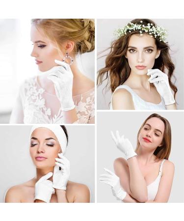Paxcoo 20 Pairs White Cotton Gloves for Dry Hands, Eczema, Cosmetic Moisturizing - Medium Size - Buy Online on SooperMarket.com