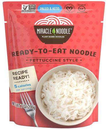 Miracle Noodle Fettuccine Shirataki Noodles  Ready To Eat Konjac Noodle - Keto Friendly  Paleo  Vegan  Gluten Free  Low Carb  Low Calorie  Soy Free  Miracle Noodles - 7 Ounce (Pack Of 6) - Buy Online on SooperMarket.com