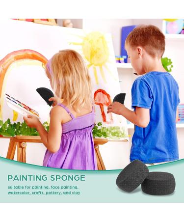 Black Face Painting Sponges - 60 Pcs Set for Makeup, Crafts, Art Work, Sculpting, Pottery, Body Painting - Buy Online on SooperMarket.com