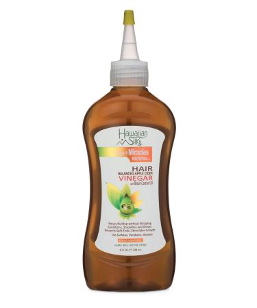 Hawaiian Silky Hawaiian silky 14-in-1 miracles balanced apple cider vinegar with black castor oil 8 fluid ounce Brown 8 Fl Ounce
